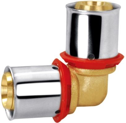 OEM 90 องศาฟิตติ้งการบีบอัดทองเหลือง PF3004 ป้องกันการกัดกร่อนเท่ากับข้อต่อข้อศอก