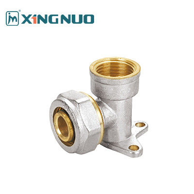 PEX ท่อธรรมดา Fittings สีสองทองแดงการกด Fitting PEX ทองแดงเอลโคกับนั่ง