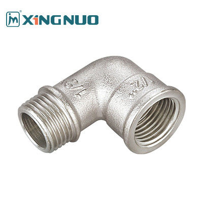 NPT กลมทองเหลือง Tee หนุบ Fittings 304 เหล็กไร้สแตนเลส 90 องศา